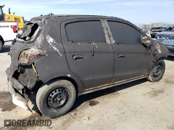 2021 Mitsubishi Mirage ES with VIN ML32AUHJ0MH009267, listed as a Copart auction lot 47106695 with Not provided miles and Salvage title. Bid and sale history available at DreamBid. Image 3.