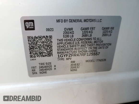 2024 Cadillac XT4 AWD Sport с VIN 1GYFZFR47RF125557, выставлен на аукционе Copart как лот 70869104 с пробегом 8 714 миль миль и Списание • Salvage title. История ставок и продаж доступна на DreamBid. Изображение 15.