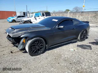2015 Ford Mustang V6 with VIN 1FA6P8AM0F5313685, listed as a Copart auction lot 49550855 with 78,576 mi miles and Salvage Title. Bid and sale history available at carsss.com. Image 1.