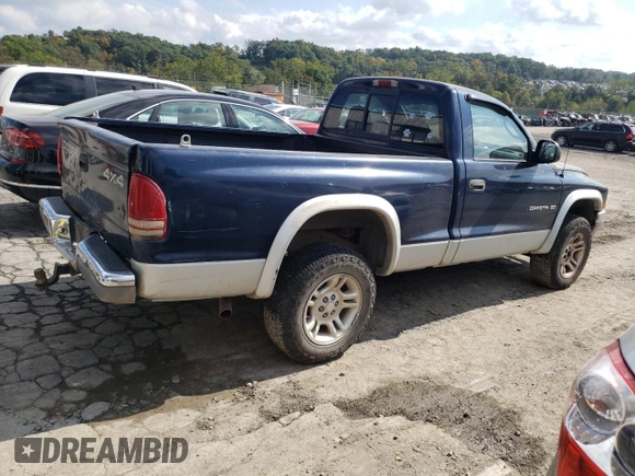 2001 Dodge Dakota with VIN 1B7GG26X21S116431, listed as a Copart auction lot 74329054 with 144,055 mi miles and Salvage Title. Bid and sale history available at carsss.com. Image 3.