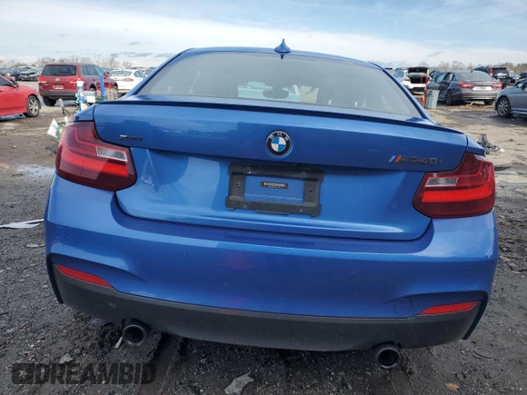 2017 BMW 2 Series M240i xDrive with VIN WBA2G3C52HV640901, listed as a Copart auction lot 85121474 with 37,965 mi miles and Salvage Title. Bid and sale history available at carsss.com. Image 6.