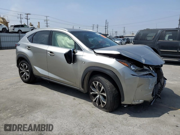 2017 Lexus NX 200t with VIN JTJYARBZ9H2068701, listed as a Copart auction lot 60576355 with 103,327 mi miles and Salvage title. Bid and sale history available at DreamBid. Image 4.