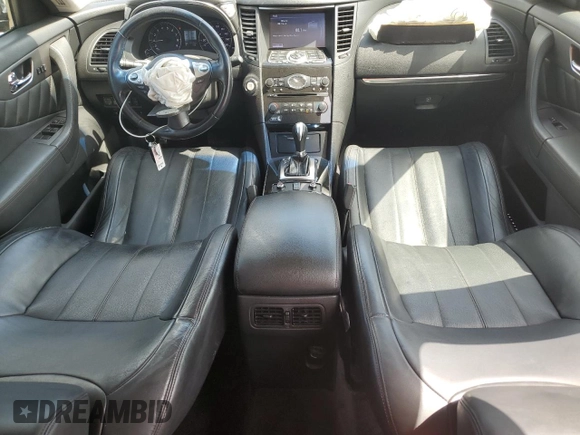 2015 Infiniti QX70 with VIN JN8CS1MU1FM380501, listed as a Copart auction lot 58406725 with 90,028 mi miles and Salvage title. Bid and sale history available at DreamBid. Image 8.