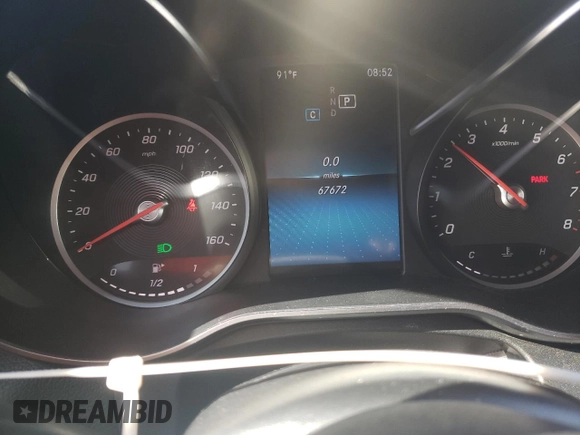 2019 Mercedes-Benz C 300 with VIN WDDWJ8DB0KF849018, listed as a Copart auction lot 49503425 with 67,672 mi miles and Salvage title. Bid and sale history available at DreamBid. Image 9.