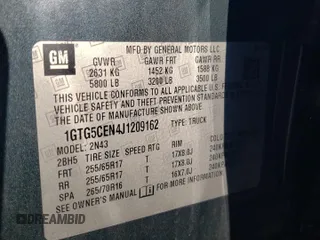 2018 GMC Canyon 2WD SLE with VIN 1GTG5CEN4J1209162, listed as a Copart auction lot 41502765 with 108,807 mi miles and Salvage Title. Bid and sale history available at carsss.com. Image 12.