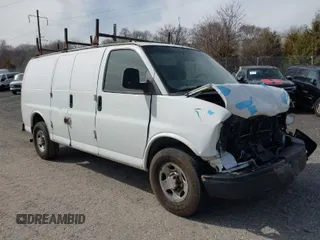 2013 Chevrolet Express Cargo with VIN 1GCWGFCA7D1123775, listed as a IAAI auction lot 41681686 with Not provided miles and . Bid and sale history available at DreamBid. Image 1.