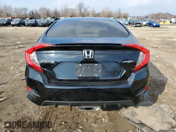 2020 Honda Civic Sedan Sport with VIN 2HGFC2F89LH532696, listed as a Copart auction lot 43869495 with 123,252 mi miles and Salvage Title. Bid and sale history available at carsss.com. Image 6.