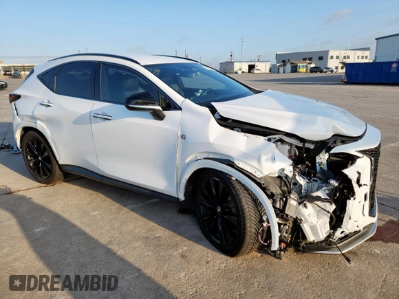 2022 Lexus NX 350 F Sport with VIN JTJKGCEZXN5003962, listed as a Copart auction lot 61621075 with 32,221 mi miles and Salvage title. Bid and sale history available at DreamBid. Image 4.