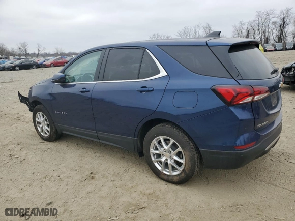 2022 Chevrolet Equinox LT with VIN 3GNAXUEV8NL174976, listed as a Copart auction lot 49132335 with 62,067 mi miles and Salvage Title. Bid and sale history available at carsss.com. Image 2.