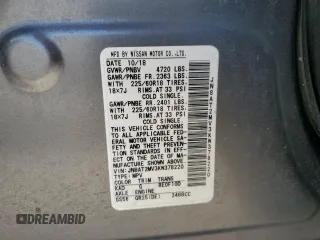 2019 Nissan Rogue SV with VIN JN8AT2MV3KW378220, listed as a Copart auction lot 53349015 with 60,812 mi miles and Salvage Title. Bid and sale history available at carsss.com. Image 14.