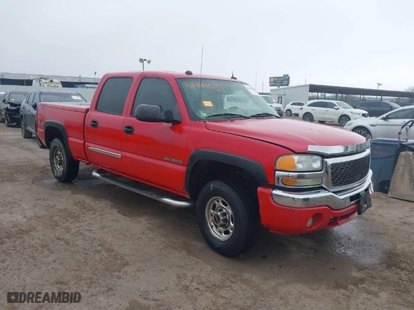2004 GMC Sierra 2500 Crew Cab SLE with VIN 1GTGK23U44F100611, listed as a IAAI auction lot 41499087 with 1 mi miles. Bid and sale history available at carsss.com. Image 1.