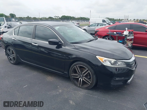 2016 Honda Accord Sport with VIN 1HGCR2F53GA102786, listed as a IAAI auction lot 42437944 with 102,068 mi miles and . Bid and sale history available at DreamBid. Image 1.