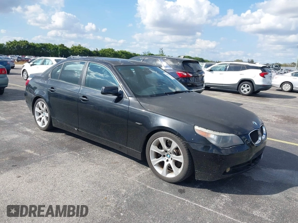 2007 BMW 5 Series 550i with VIN WBANB53567CP08845, listed as a IAAI auction lot 41497503 with 181,694 mi miles and . Bid and sale history available at DreamBid. Image 1.