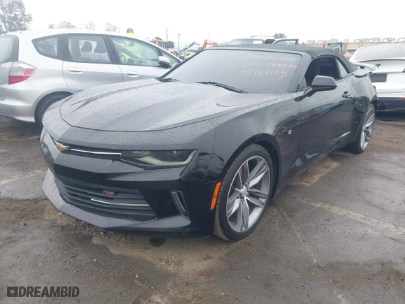 2017 Chevrolet Camaro 1LT with VIN 1G1FB3DX4H0120742, listed as a IAAI auction lot 41721115 with 111,578 mi miles. Bid and sale history available at carsss.com. Image 2.