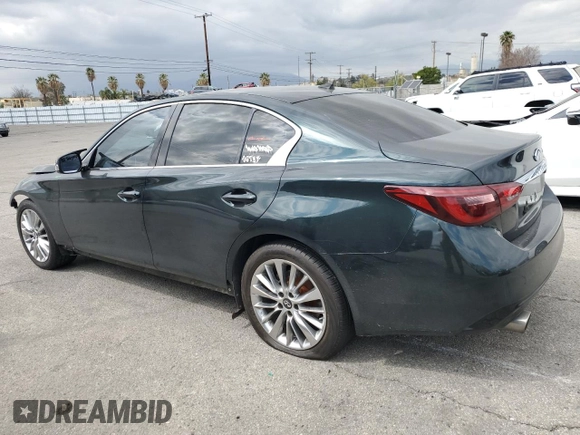 2019 Infiniti Q50 3.0t LUXE with VIN JN1EV7AP3KM516931, listed as a Copart auction lot 50598515 with 102,771 mi miles and Salvage Title. Bid and sale history available at carsss.com. Image 2.