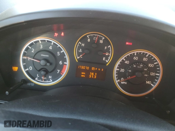 2008 Nissan Titan XE with VIN 1N6AA07D18N308560, listed as a Copart auction lot 45697055 with 173,070 mi miles and Salvage Title. Bid and sale history available at carsss.com. Image 9.