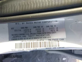 2016 Mazda Mazda6 i Sport with VIN JM1GJ1U55G1484856, listed as a IAAI auction lot 41543599 with 78,486 mi miles. Bid and sale history available at carsss.com. Image 9.