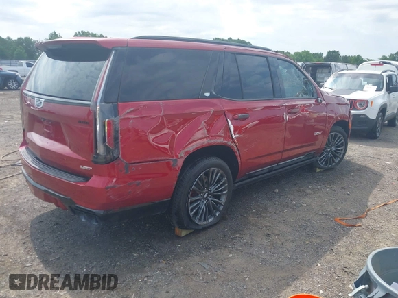 2024 Cadillac Escalade AWD V-Series z VIN 1GYS4HK99RR339334, wystawiony jako IAAI lot #42280146 z przebiegiem 19 210 mil mil oraz . Historia ofert i sprzedaży dostępna na DreamBid. Obrazek 4.