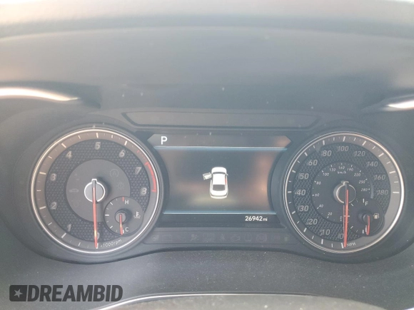 2019 Genesis G70 Advanced with VIN KMTG74LE3KU025030, listed as a Copart auction lot 46325035 with 26,942 mi miles and Clean Title. Bid and sale history available at DreamBid. Image 9.