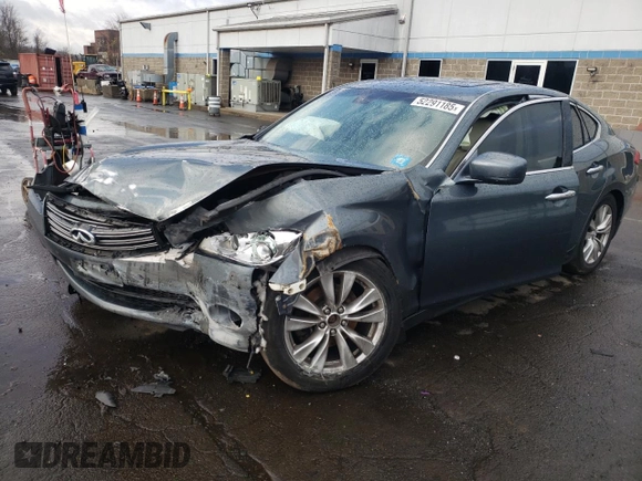 2012 Infiniti M37 with VIN JN1BY1AR1CM396587, listed as a Copart auction lot 52291185 with 145,794 mi miles and Salvage Title. Bid and sale history available at carsss.com. Image 1.