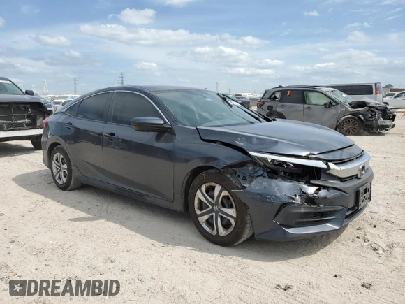 2016 Honda Civic Sedan LX with VIN 19XFC2F50GE013297, listed as a Copart auction lot 53420095 with 82,702 mi miles and Salvage Title. Bid and sale history available at carsss.com. Image 4.