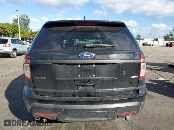 2015 Ford Utility Police Interceptor with VIN 1FM5K8AR8FGA78467, listed as a Copart auction lot 43581655 with 183,077 mi miles and Salvage Title. Bid and sale history available at carsss.com. Image 6.