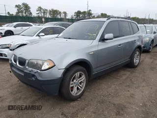 2005 BMW X3 3.0i with VIN WBXPA934X5WA31832, listed as a IAAI auction lot 41927615 with 999,999 mi miles. Bid and sale history available at carsss.com. Image 2.