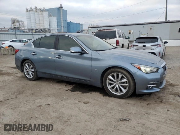 2014 Infiniti Q50 Premium with VIN JN1BV7AP1EM692982, listed as a Copart auction lot 80625094 with 90,349 mi miles and Salvage Title. Bid and sale history available at carsss.com. Image 4.