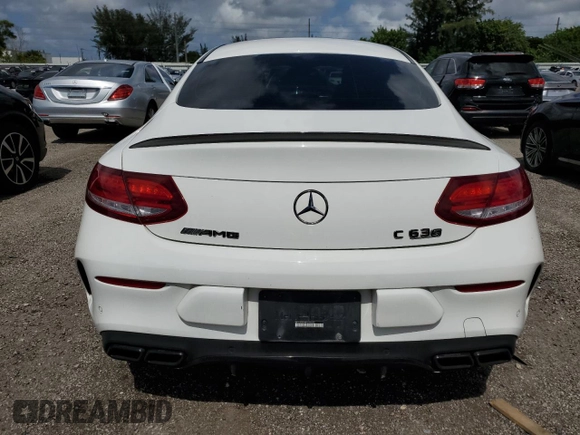 2017 Mercedes-Benz C 63 S AMG with VIN WDDWJ8HB9HF514455, listed as a Copart auction lot 59925904 with 57,638 mi miles and Salvage Title. Bid and sale history available at carsss.com. Image 6.