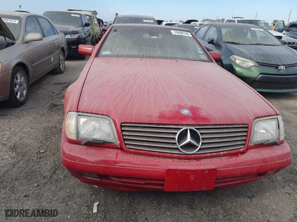 1997 Mercedes-Benz SL-Class with VIN WDBFA63F1VF144556, listed as a Copart auction lot 74490744 with 0 mi miles and Salvage Title. Bid and sale history available at carsss.com. Image 5.
