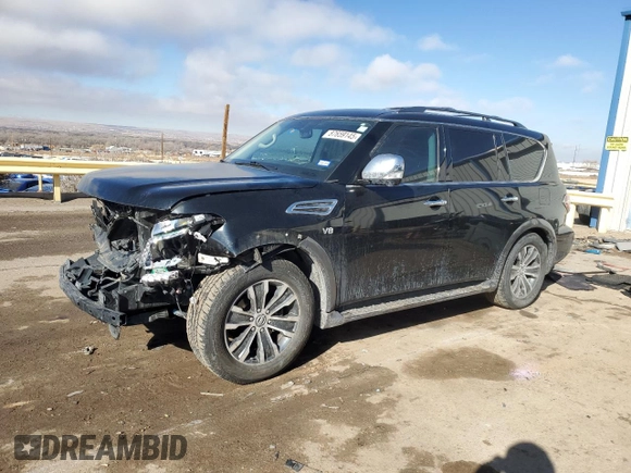2020 Nissan Armada SL with VIN JN8AY2NC3L9621930, listed as a Copart auction lot 87659145 with 48,285 mi miles and Salvage Title. Bid and sale history available at carsss.com. Image 1.
