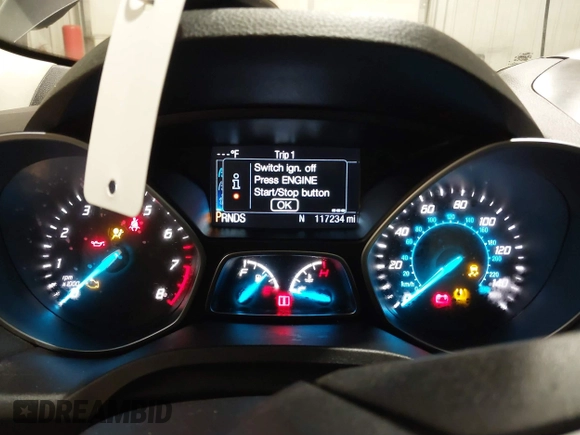 2014 Ford Escape Titanium with VIN 1FMCU9JX9EUA56421, listed as a IAAI auction lot 41392372 with 117,234 mi miles. Bid and sale history available at carsss.com. Image 7.