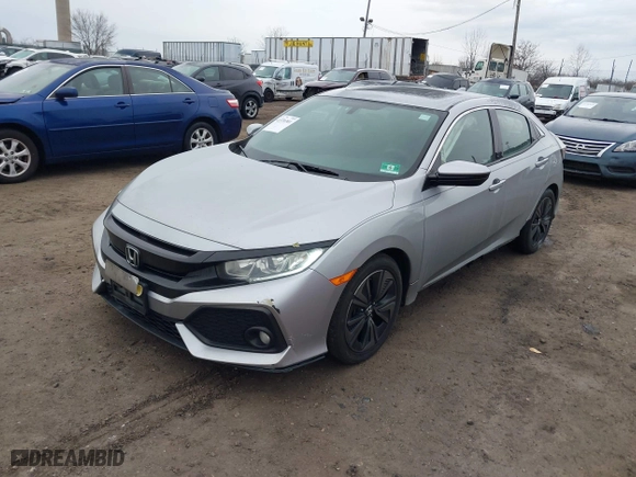 2018 Honda Civic Hatchback EX with VIN SHHFK7H55JU406581, listed as a IAAI auction lot 41370301 with 109,813 mi miles. Bid and sale history available at carsss.com. Image 17.
