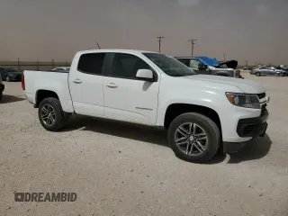 2021 Chevrolet Colorado 2WD Work Truck with VIN 1GCGSBEN6M1187687, listed as a Copart auction lot 47236795 with 27,107 mi miles and Salvage title. Bid and sale history available at DreamBid. Image 4.