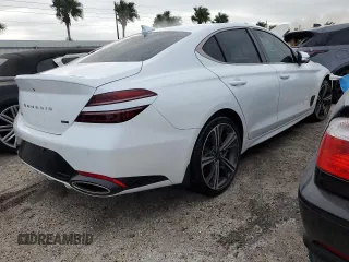 2024 Genesis G70 Sport Advanced with VIN KMTG54SE4RU139233, listed as a Copart auction lot 76180664 with 14,821 mi miles and Non Repairable. Bid and sale history available at carsss.com. Image 3.
