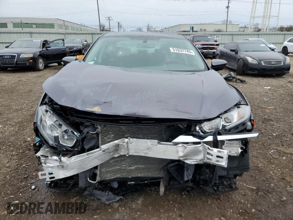 2016 Honda Civic EX with VIN 19XFC2F73GE091722, listed as a Copart auction lot 51637745 with 83,712 mi miles and Salvage Title. Bid and sale history available at DreamBid. Image 5.