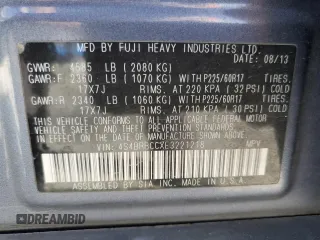 2014 Subaru Outback 2.5i Premium with VIN 4S4BRBCCXE3221218, listed as a Copart auction lot 71580874 with 91,186 mi miles and Salvage Title. Bid and sale history available at carsss.com. Image 13.