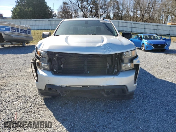 2020 Chevrolet Silverado 1500 Custom with VIN 1GCRWBEH5LZ339160, listed as a Copart auction lot 43847385 with 35,456 mi miles and Salvage Title. Bid and sale history available at carsss.com. Image 5.