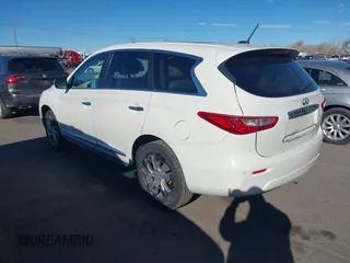 2013 Infiniti JX35 with VIN 5N1AL0MMXDC322380, listed as a IAAI auction lot 41862620 with 168,436 mi miles. Bid and sale history available at carsss.com. Image 3.
