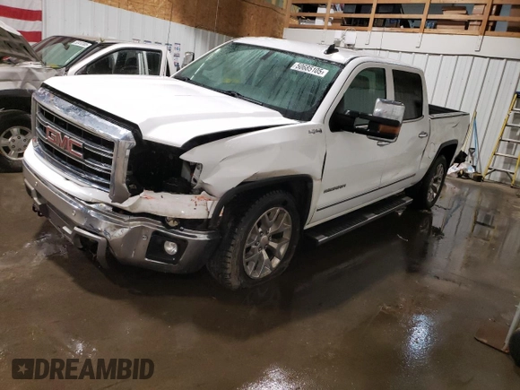 2015 GMC Sierra 1500 SLT with VIN 3GTU2VEC2FG151454, listed as a Copart auction lot 50685105 with 136,283 mi miles and Salvage Title. Bid and sale history available at DreamBid. Image 1.
