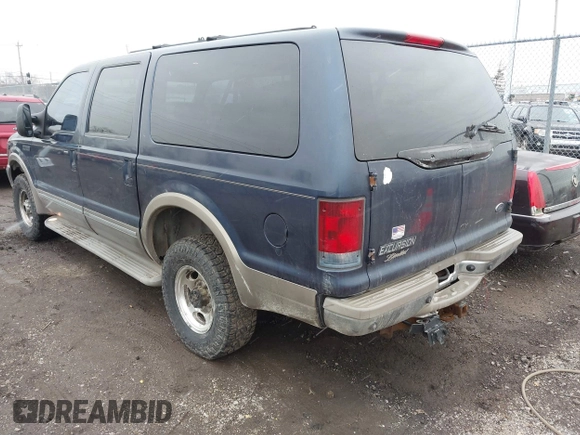 2002 Ford Excursion Limited с VIN 1FMNU43SX2EA77555, выставлен на аукционе IAAI как лот 41526308 с пробегом 274 040 миль миль и . История ставок и продаж доступна на DreamBid. Изображение 3.