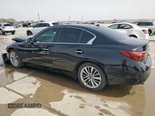2018 Infiniti Q50 3.0t LUXE with VIN JN1EV7AP5JM357263, listed as a Copart auction lot 47679195 with 162,430 mi miles and Salvage Title. Bid and sale history available at carsss.com. Image 2.
