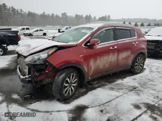 2019 Kia Sportage EX with VIN KNDPNCAC4K7493590, listed as a Copart auction lot 46495795 with 223,697 mi miles and Salvage Title. Bid and sale history available at carsss.com. Image 1.