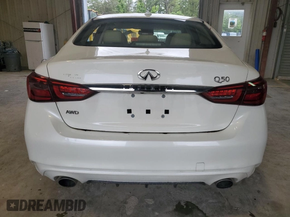 2020 Infiniti Q50 Luxe z VIN JN1EV7AR5LM251190, wystawiony jako Copart lot #57775625 z przebiegiem 47 916 mil mil oraz Szkoda całkowita • Salvage title. Historia ofert i sprzedaży dostępna na DreamBid. Obrazek 6.