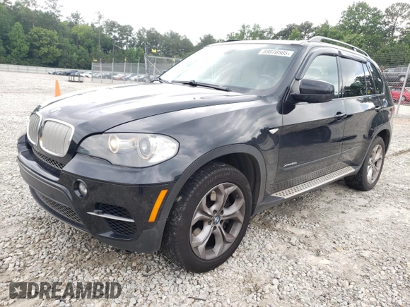 2011 BMW X5 50i with VIN 5UXZV8C52BL419028, listed as a Copart auction lot 59870505 with 126,666 mi miles and Salvage title. Bid and sale history available at DreamBid. Image 1.