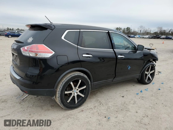 2015 Nissan Rogue S with VIN KNMAT2MT9FP511816, listed as a Copart auction lot 46486825 with 139,709 mi miles and Salvage Title. Bid and sale history available at DreamBid. Image 3.