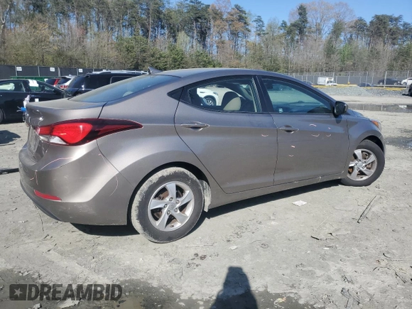 2014 Hyundai Elantra SE with VIN 5NPDH4AEXEH529140, listed as a Copart auction lot 52077465 with 82,686 mi miles and Salvage Title. Bid and sale history available at DreamBid. Image 3.