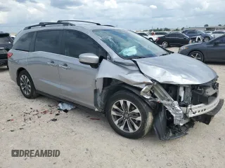 2023 Honda Odyssey EX-L z VIN 5FNRL6H68PB031566, wystawiony jako Copart lot #56232025 z przebiegiem 42 537 mil mil oraz Szkoda całkowita • Salvage title. Historia ofert i sprzedaży dostępna na DreamBid. Obrazek 4.