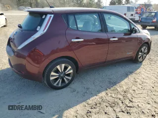 2016 Nissan LEAF SV with VIN 1N4BZ0CP8GC304599, listed as a Copart auction lot 50728855 with 48,410 mi miles and Salvage Title. Bid and sale history available at carsss.com. Image 3.