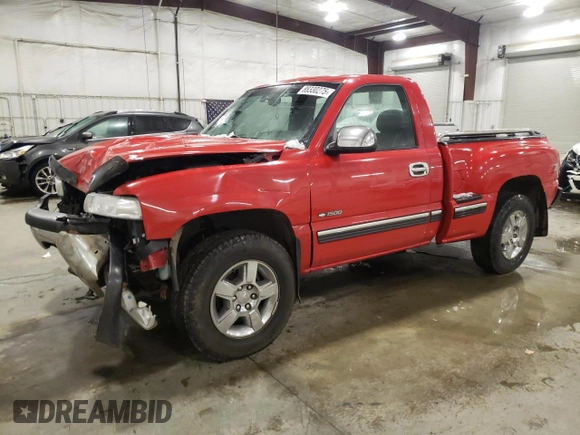 1999 Chevrolet Silverado 1500 LS with VIN 1GCEK14T1XZ153356, listed as a Copart auction lot 88330275 with 118,582 mi miles and Salvage Title. Bid and sale history available at carsss.com. Image 1.